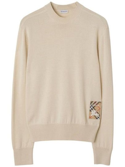 Check Label Wool Knit Top Nutmeg - BURBERRY - BALAAN 2