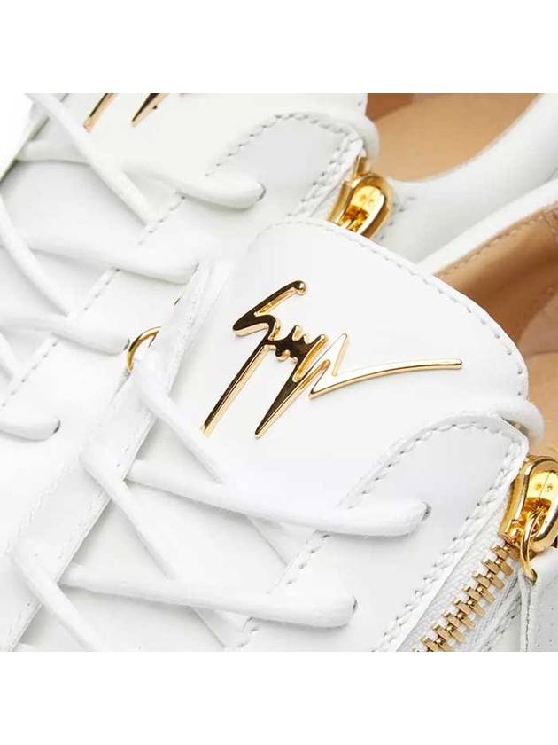 Leather Zipper Frankie Low Top Sneakers White - GIUSEPPE ZANOTTI - BALAAN 7