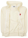 Men's Heart Logo Patch Hooded ZipUp P1T172 IVORY - COMME DES GARCONS - BALAAN 9