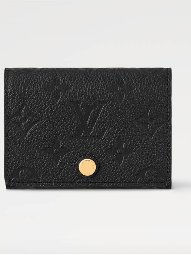 Monogram Embossed Leather Business Card Wallet Black - LOUIS VUITTON - BALAAN 2