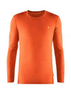 Women s Bergtagen Thin Wool Long Sleeve T Shirt Hokkaido Orange 89886208 LS W - FJALL RAVEN - BALAAN 1