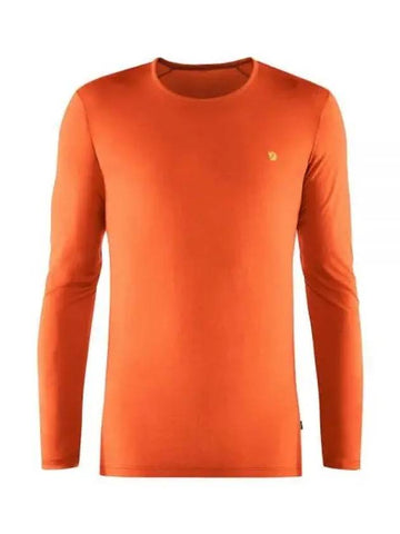 Women s Bergtagen Thin Wool Long Sleeve T Shirt Hokkaido Orange 89886208 LS W - FJALL RAVEN - BALAAN 1