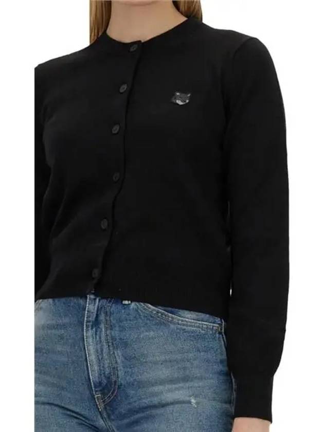 Bold Fox Head Patch Regular Cardigan Black - MAISON KITSUNE - BALAAN 9