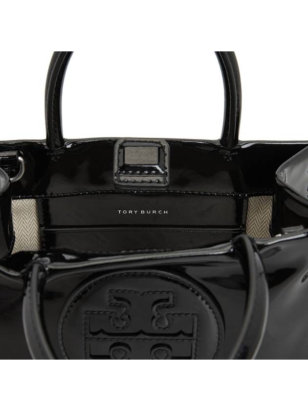 Ella Bio Patent Tote Bag Black - TORY BURCH - BALAAN 8