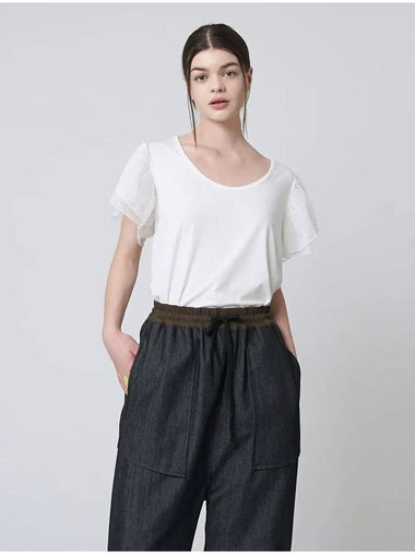 See-Through Short Sleeve T-Shirt White - ATHPLATFORM - BALAAN 1