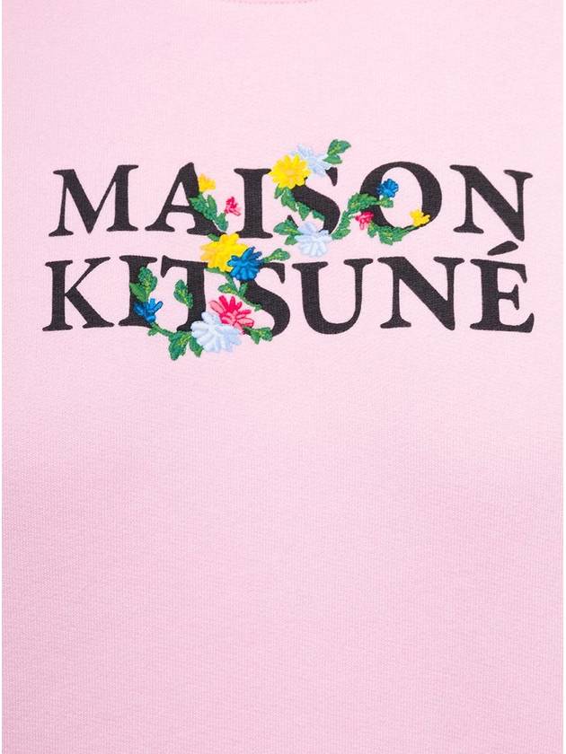 Flowers Comfort Sweatshirt Pink - MAISON KITSUNE - BALAAN 4