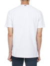 RWB Stripe Cotton Short Sleeve T-shirt White - THOM BROWNE - BALAAN 5