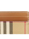 Check Print Leather Card Holder Beige - BURBERRY - BALAAN 4