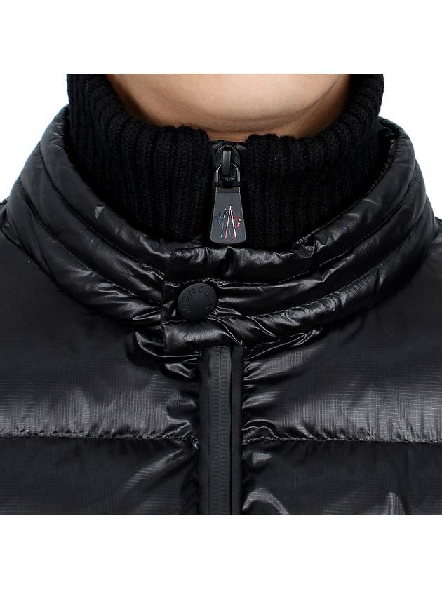 Padded Wool Zip Up Cardigan Black - MONCLER - BALAAN 8