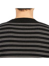 Boke Flower Patch Striped Wool Knit Top Grey - KENZO - BALAAN 9