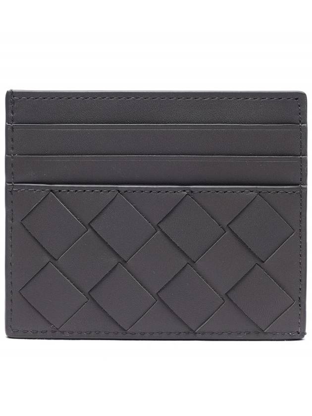 Intrecciato Leather Card Wallet Grey - BOTTEGA VENETA - BALAAN 5