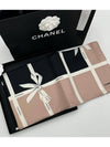 Ribbon Scarf Silk Square Black Pink AAA390 - CHANEL - BALAAN 4