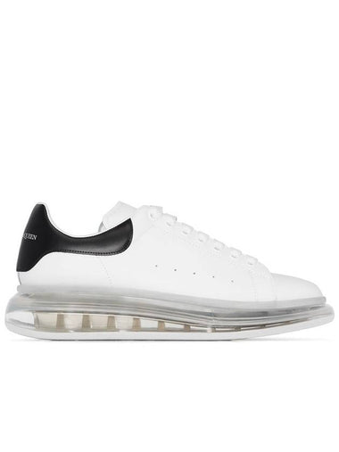 Oversized Sneakers Clear Sole White Black 604232 - ALEXANDER MCQUEEN - BALAAN 1