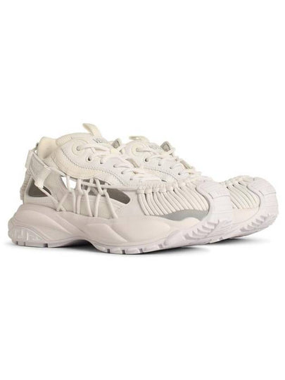 Versace 'Mercury' White Leather Blend Sneakers - VERSACE - BALAAN 2