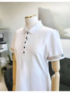 Women's Check Pattern Polo Shirt White - BURBERRY - BALAAN 2