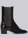 Soft Patent Leather Mid 4 Bar Stripe Chelsea Boots Black - THOM BROWNE - BALAAN 2