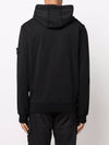 Waffen Patch Cotton Fleece Hoodie Black - STONE ISLAND - BALAAN 6