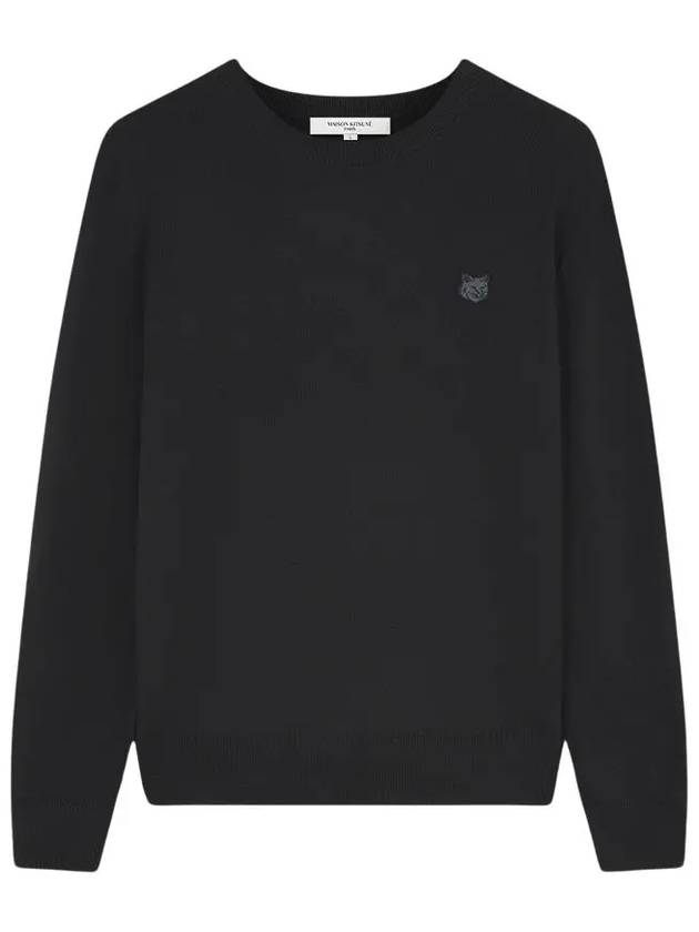 Fox Head Patch Regular Knit Top Black - MAISON KITSUNE - BALAAN 2