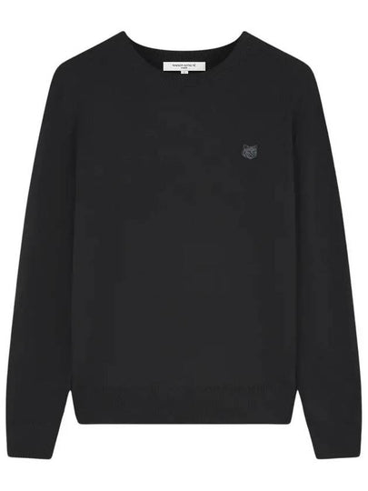 Fox Head Patch Regular Knit Top Black - MAISON KITSUNE - BALAAN 2