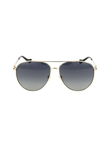 Eyewear Double Bridge Aviator Sunglasses Gold - GUCCI - BALAAN 1