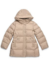 Doyou Know MC Women s Big Hood Collar Down Padded Belt Beige Half Jacket DO6242JK04 1 - DOYOUKNOWMC GOLF WEAR - BALAAN 2