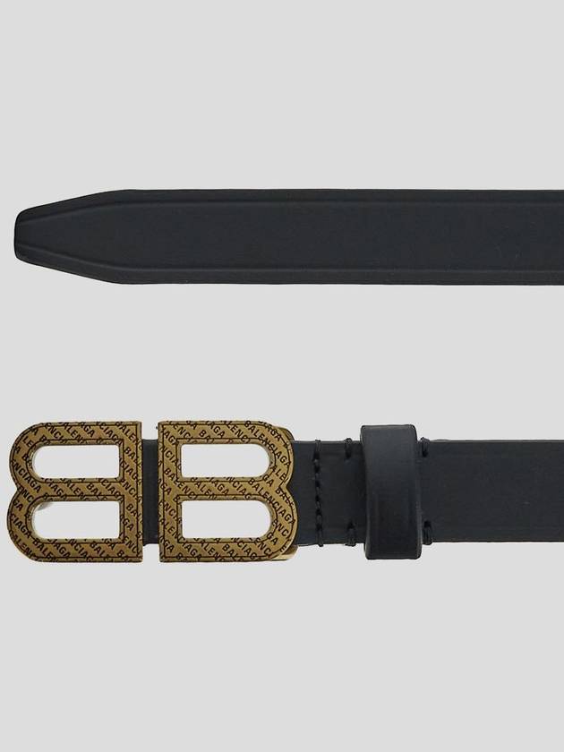 BB Hourglass Leather Belt Black - BALENCIAGA - BALAAN 3