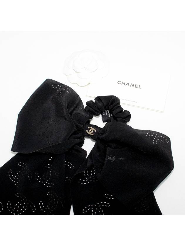 Hair Silk Crepe Hair Chouchou Black AA9460 B14157 94305 - CHANEL - BALAAN 9