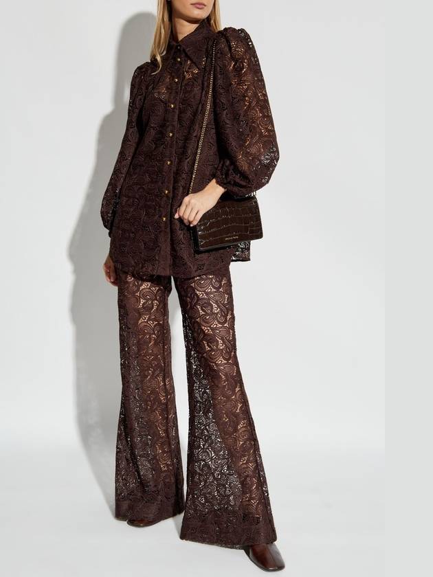 Zimmermann Lace Trousers With Flared Legs, Women's, Brown - ZIMMERMANN - BALAAN 2