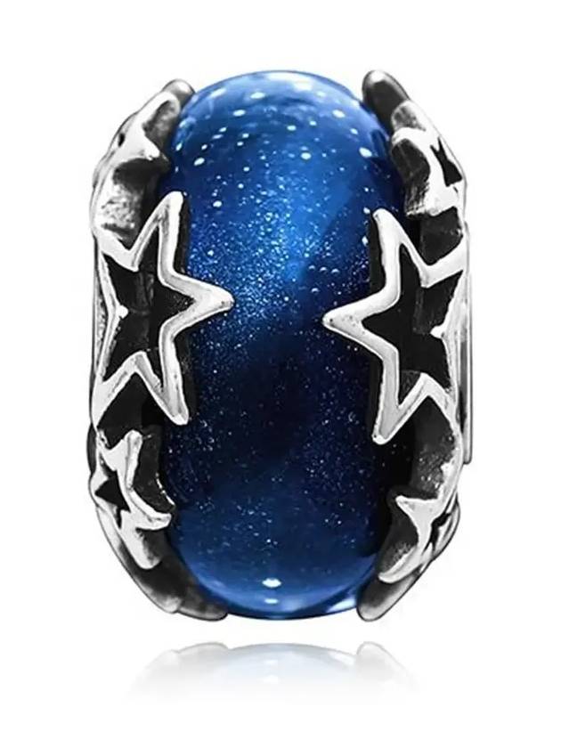 Galaxy Star Murano Bracelet Charm Silver Blue - PANDORA - BALAAN 4