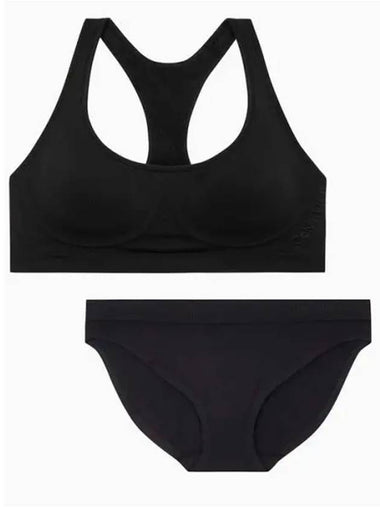 Underwear Women s Bonded Flex AF Racerback Bralette Set Black - CALVIN KLEIN - BALAAN 1