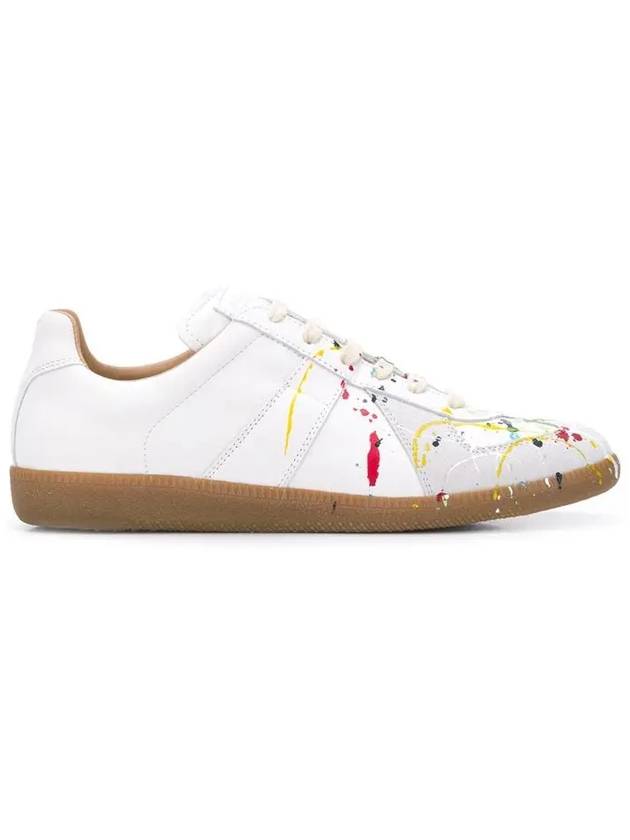 Men's Replica German Army Paint Low Top Sneakers White - MAISON MARGIELA - BALAAN 5