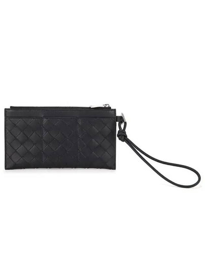 Intrecciato Bill Pouch Clutch Bag Black - BOTTEGA VENETA - BALAAN 2