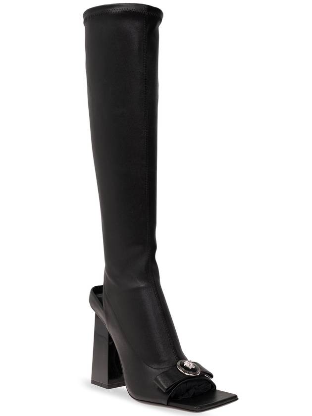 Medusa logo decorated long boots 100mm 10146071A03984 - VERSACE - BALAAN 5