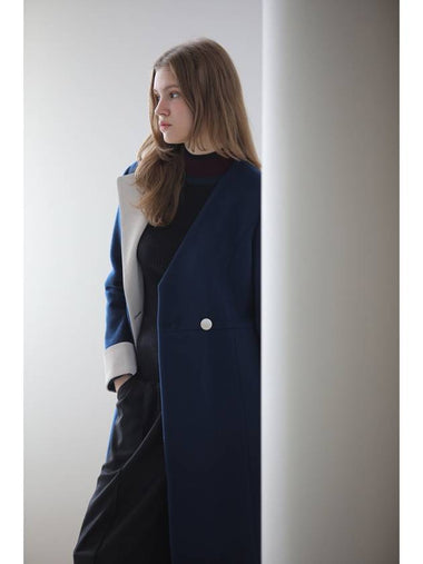 Caigienne V neck unbalanced long coat - CAHIERS - BALAAN 1