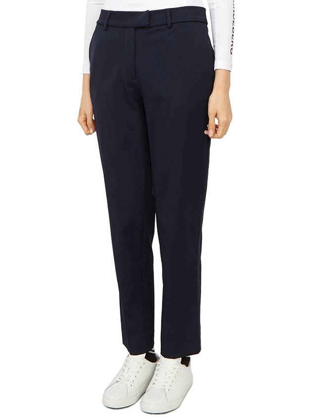 Women's Lux 4 Way Stretch Twill Straight Pants Navy - G/FORE - BALAAN 3