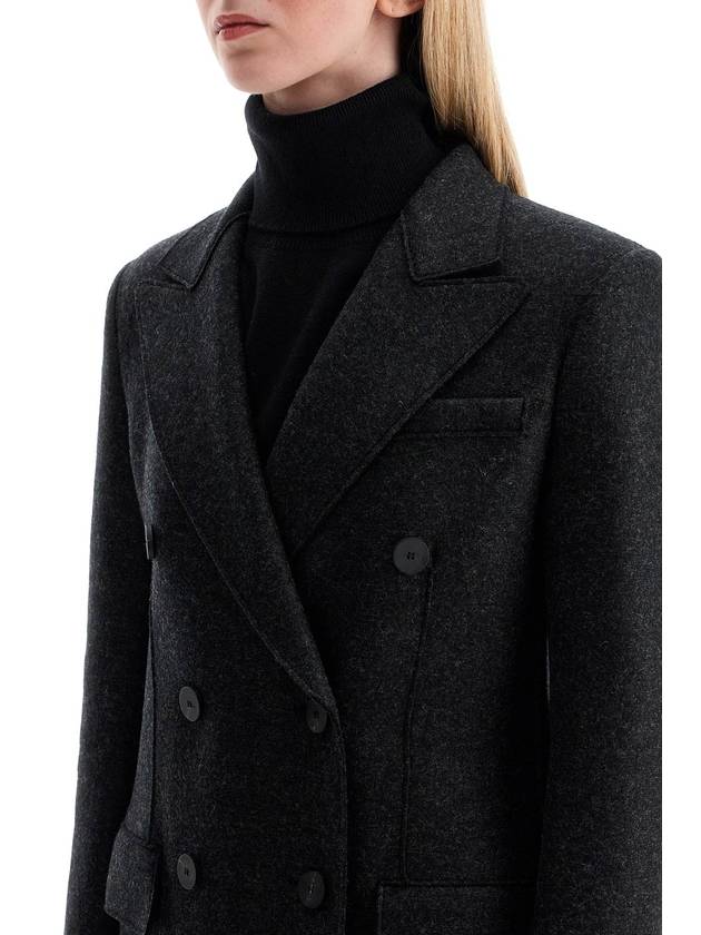 Tailored pressed wool double coat gray - HARRIS WHARF LONDON - BALAAN 5