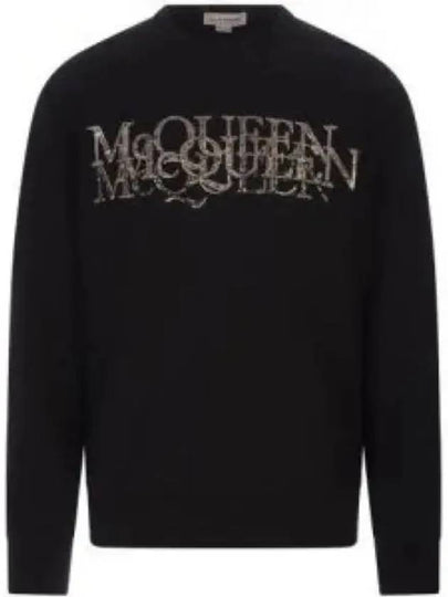 Logo Embellished Sweatshirt Black - ALEXANDER MCQUEEN - BALAAN 2