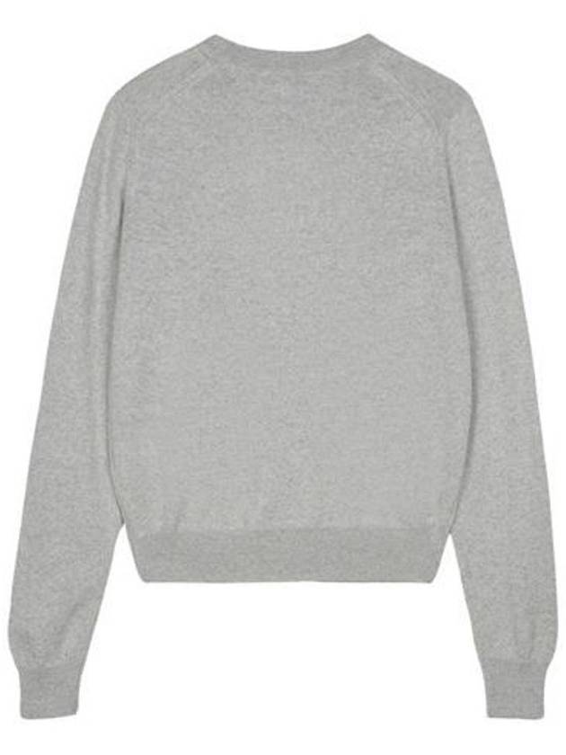 Bold Fox Head Wool Knit Top Grey - MAISON KITSUNE - BALAAN 3