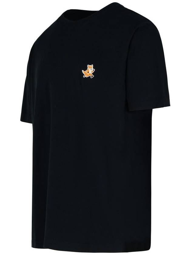 Speedy Fox Patch Comfort Short Sleeve T-Shirt Black - MAISON KITSUNE - BALAAN 3