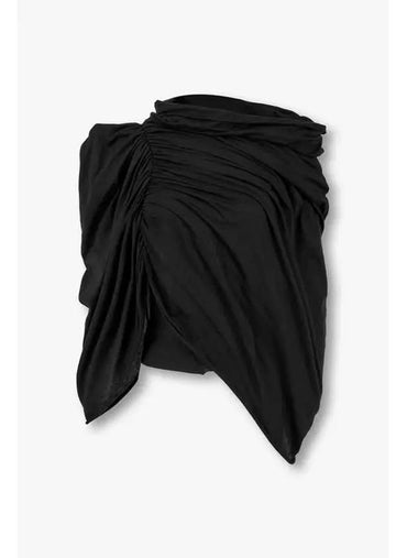 WOMEN Draped Cape T Shirt Black - RICK OWENS - BALAAN 1