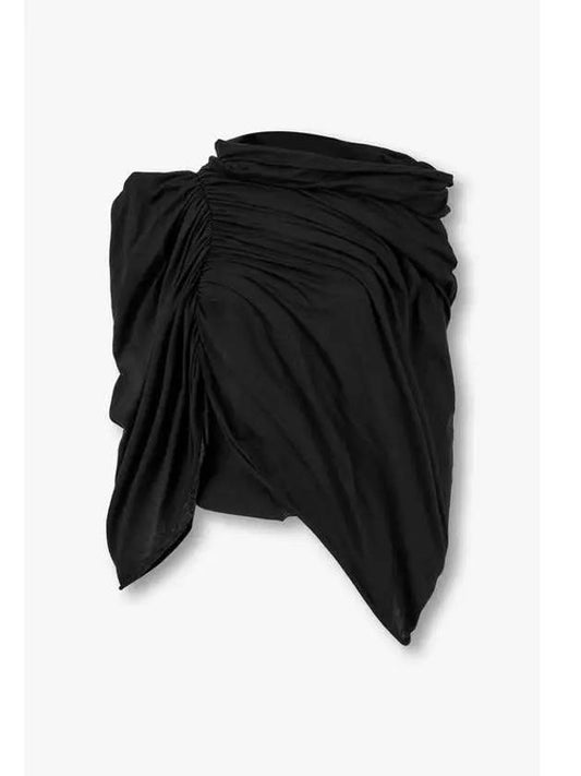 WOMEN Draped Cape T Shirt Black - RICK OWENS - BALAAN 1