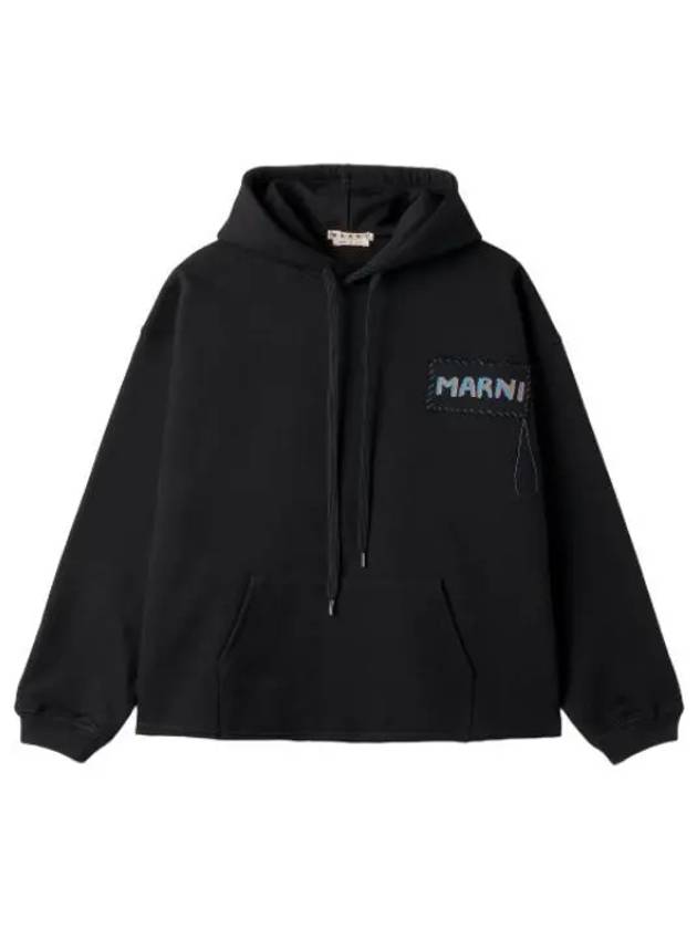 logo print hoodie black - MARNI - BALAAN 1