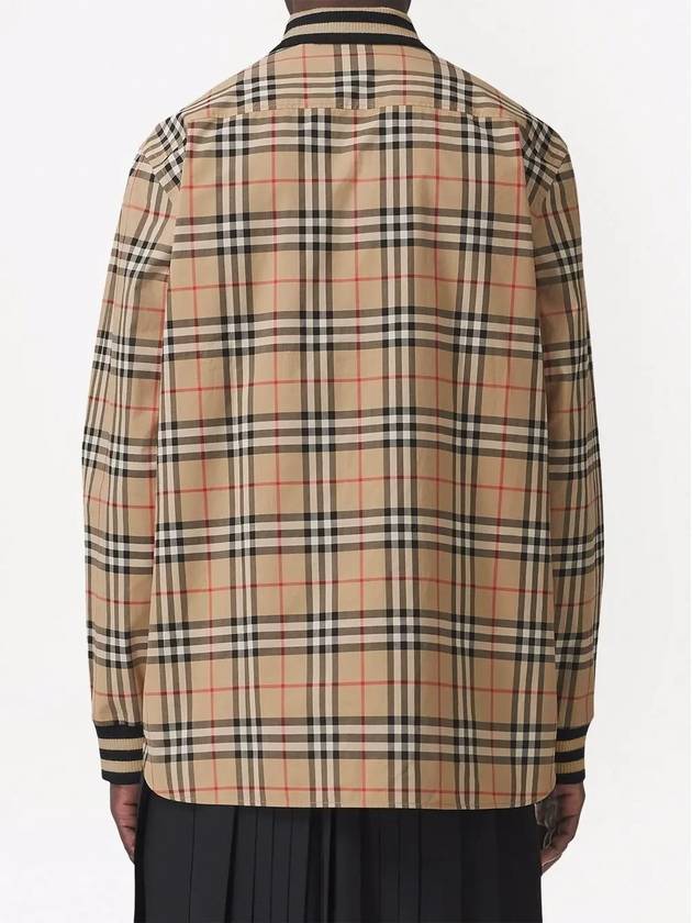 Vintage Check Cotton Poplin Long Sleeve Shirt Archives Beige - BURBERRY - BALAAN.