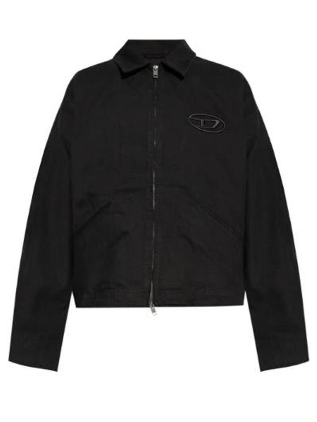 J Taylor Bleach Logo Denim Jacket Black - DIESEL - BALAAN 6