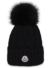 Patch Logo Beanie Black - MONCLER - BALAAN 3