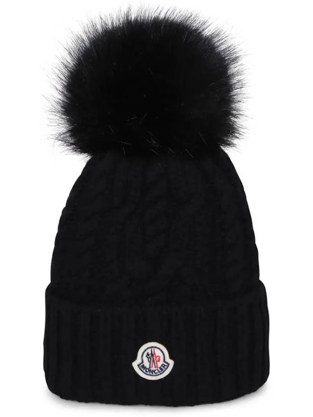 Patch Logo Beanie Black - MONCLER - BALAAN 2