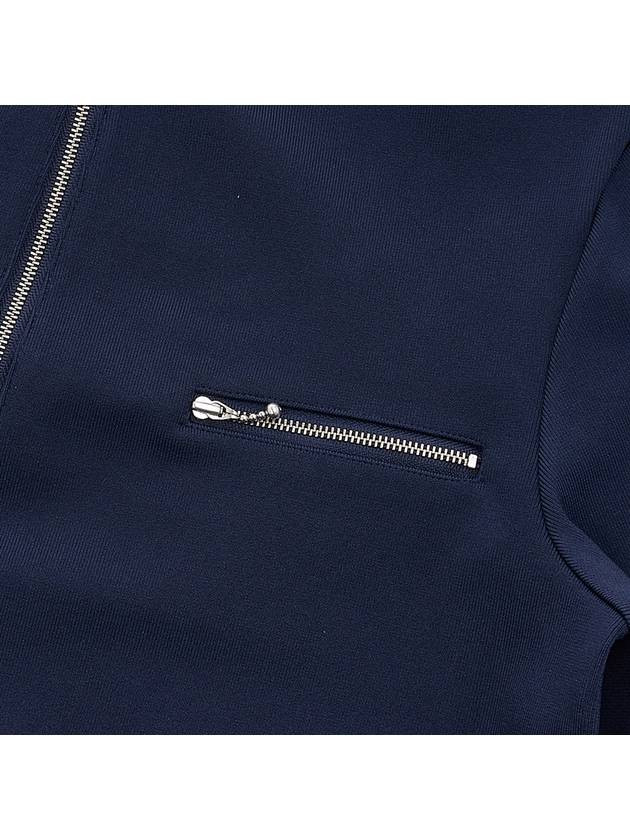 Quarter Zip Sweatshirt Navy - TORY BURCH - BALAAN 7