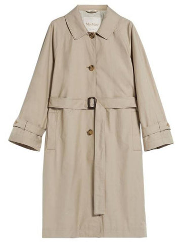 Women's Button Belt Trench Coat Beige - MAX MARA - BALAAN 1