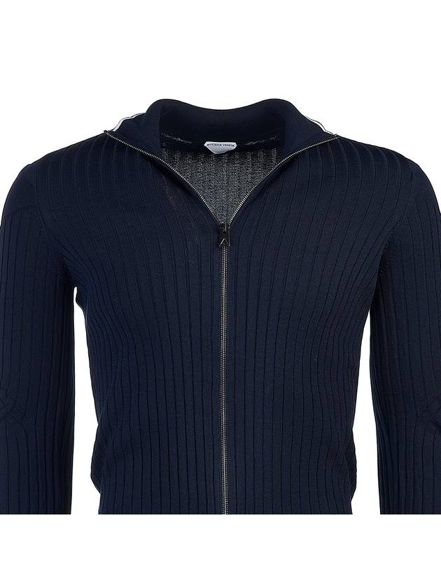 Knit Zip Up Jacket Navy - BOTTEGA VENETA - BALAAN 5