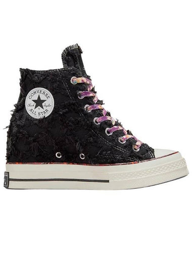 Chuck 70 Internal Wedge High Top Sneakers Raven - CONVERSE - BALAAN 1